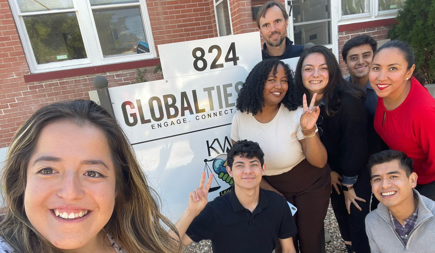 Global Ties staff and interns posing for a group photo