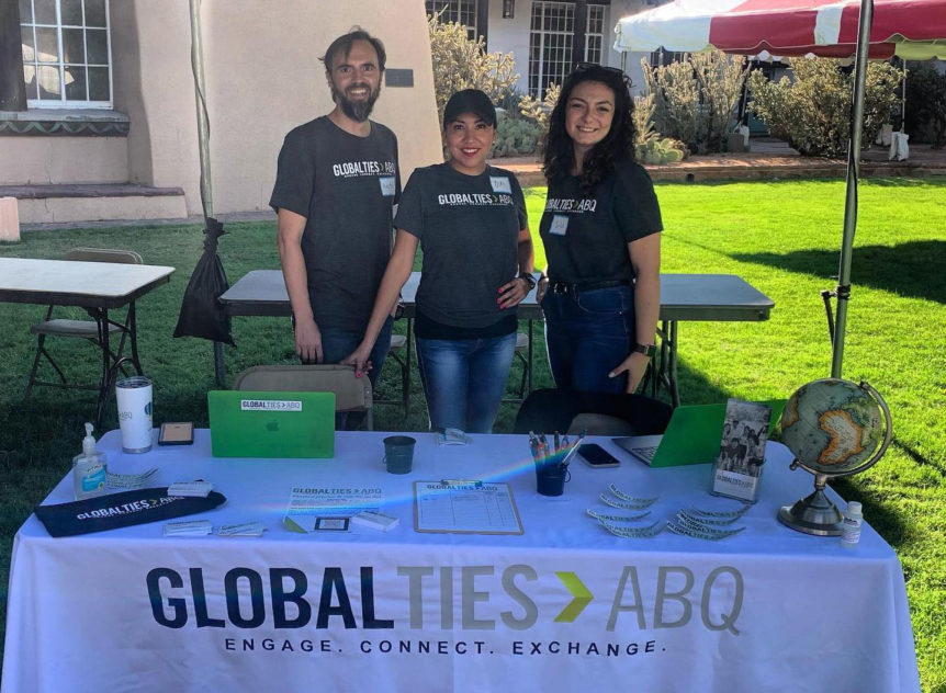 Global Ties ABQ Staff at a conference booth