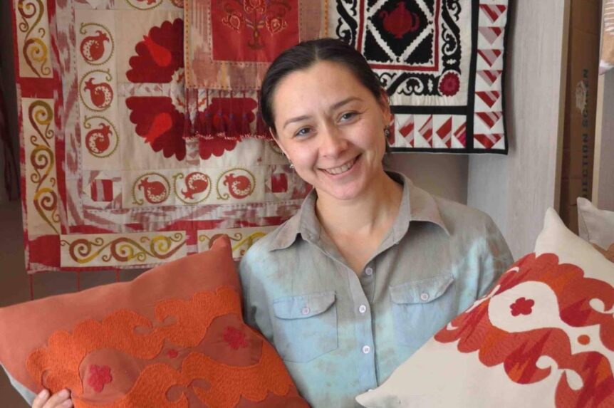 Munira with Pillows