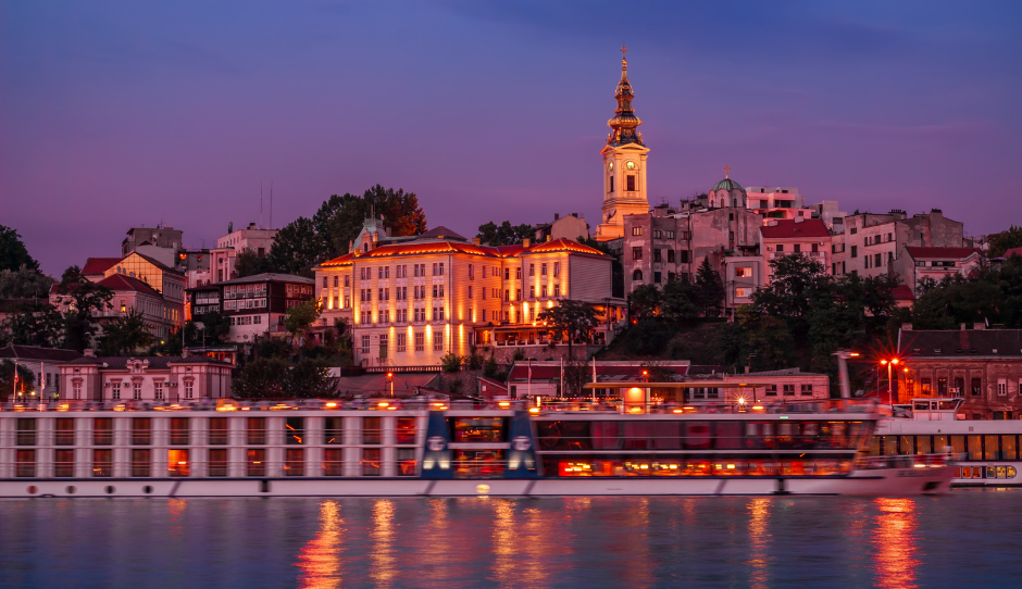 A lake and a palace in Serbia